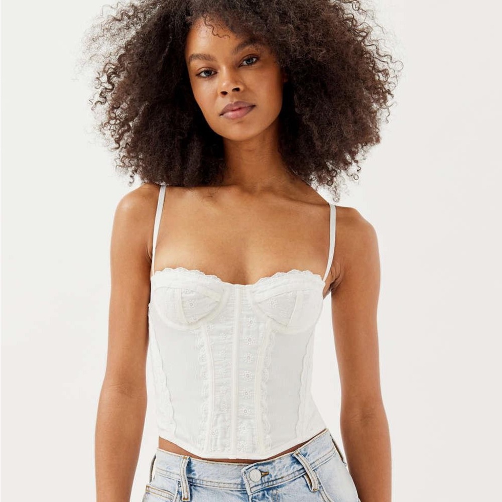 Out From Under Modern Love Eyelet Corset White (Large)